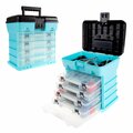 Stalwart Durable Organizer Utility 4 Drawers Storage & Tool Box - Light Blue 75-ST6089